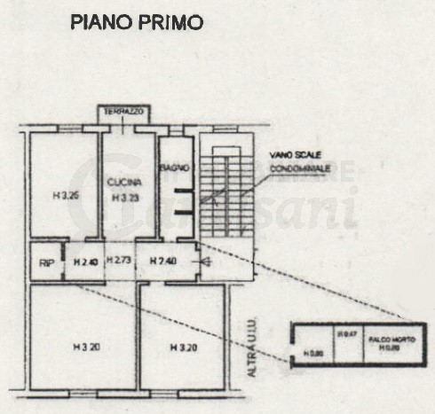 Quadrilocale con balcone in vendita San Jacopino