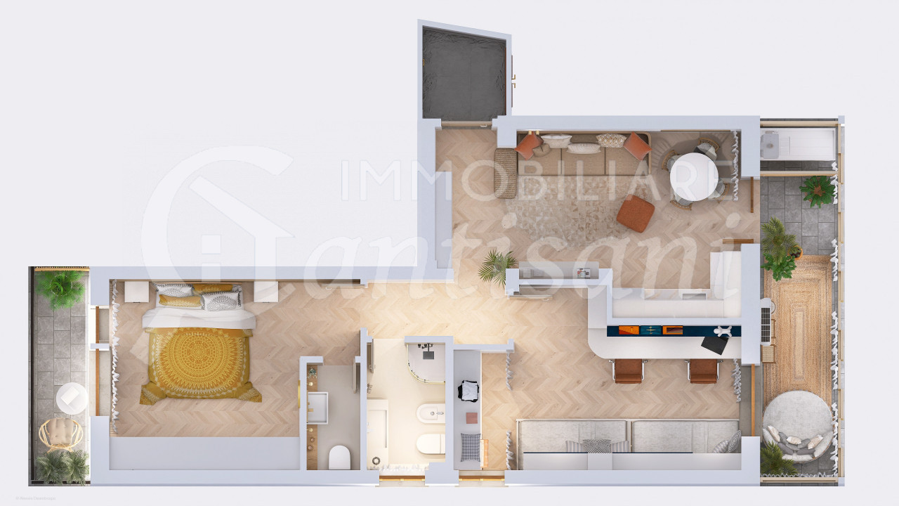 Trilocale con posto auto ristrutturato in vendita Zona Castello